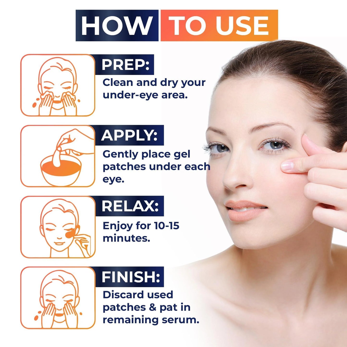 Under Eye Patches for Reducing Puffiness and Dark Circles - 30 Pairs Anti-Aging Eye Masks