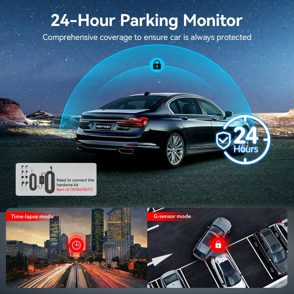 Dash Cam Front and Rear, Touch Screen Dash Camera with Wifi GPS, Voice Control, 4K Dashcam with Super Night Vision, WDR, 24H Parking Mode, Vehicle, Free 64GB Card