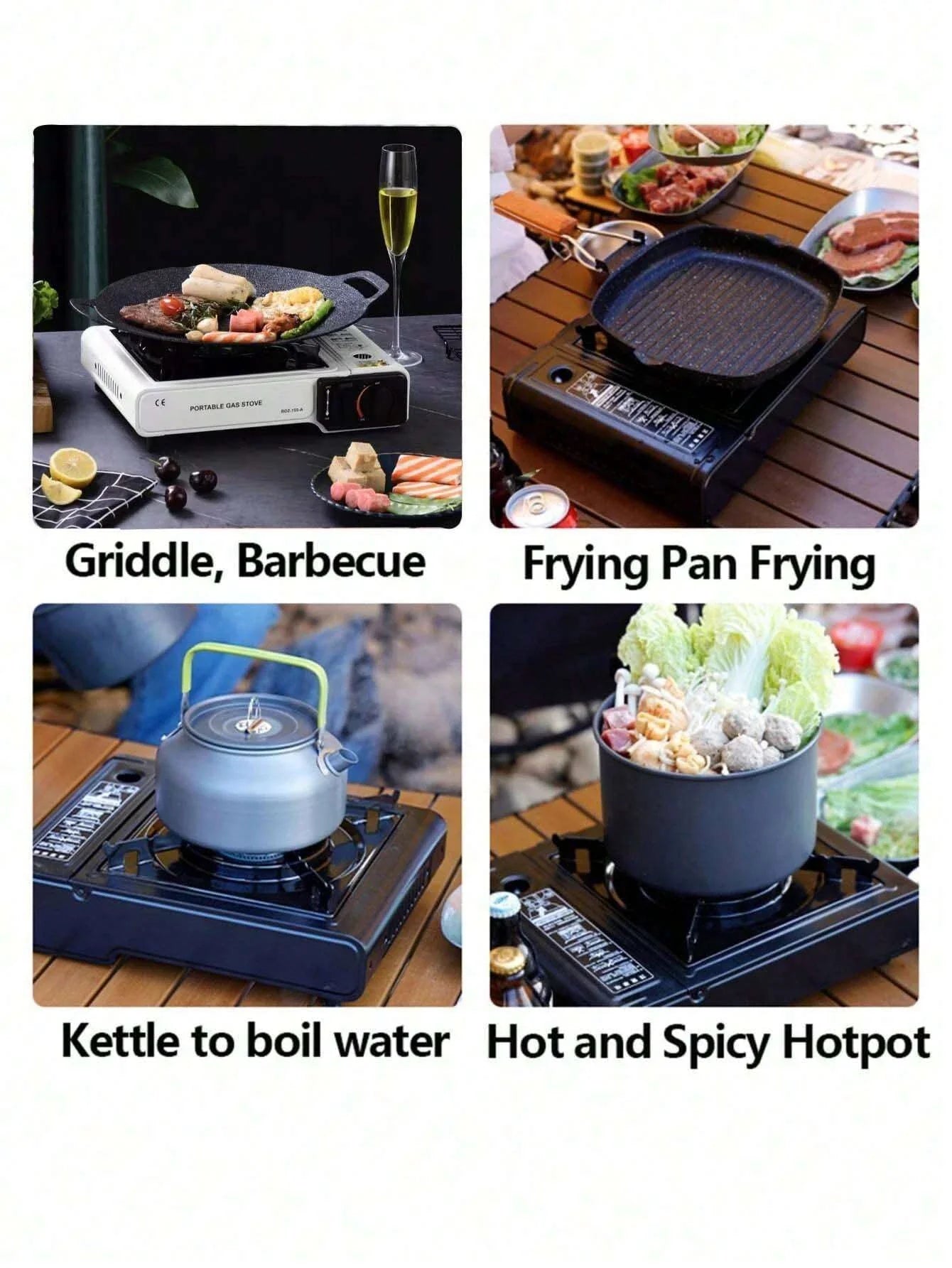 Portable Mini Cassette Gas Stove for Outdoor Camping and Barbecue Cooking