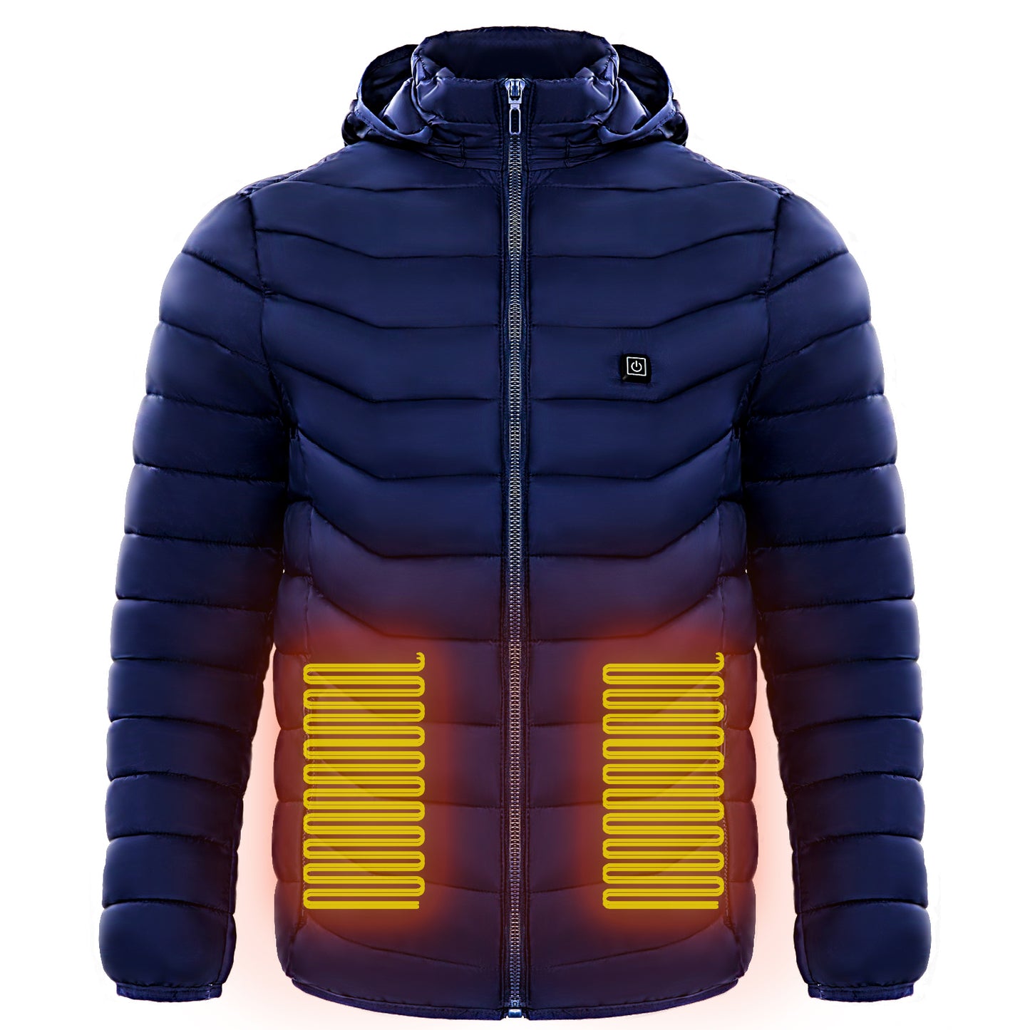 Stay Warm on the Slopes with Our Men's Heated Puffer Jacket - Insulated, Hooded, and Ready for Adventure!