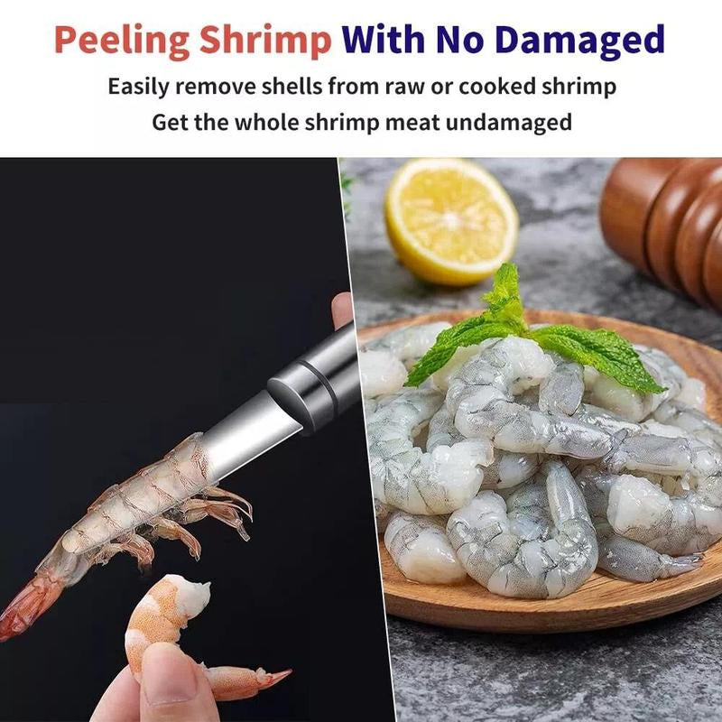 2-PCS Stainless Steel Shrimp Line Knife Clean Intestines Dissect Fish Belly Remove Small Tools Open Back Tip Peeling
