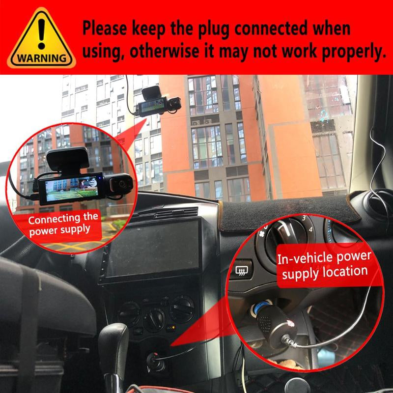 1080P Dual Recording Car DVR Camera, Dash Cam with 64GB Memory Card, Wide Angle Car Dash Camera with 3.16 Inch IPS Screen, Video Surveillance, Jerl Dash Cam, Recording Camera