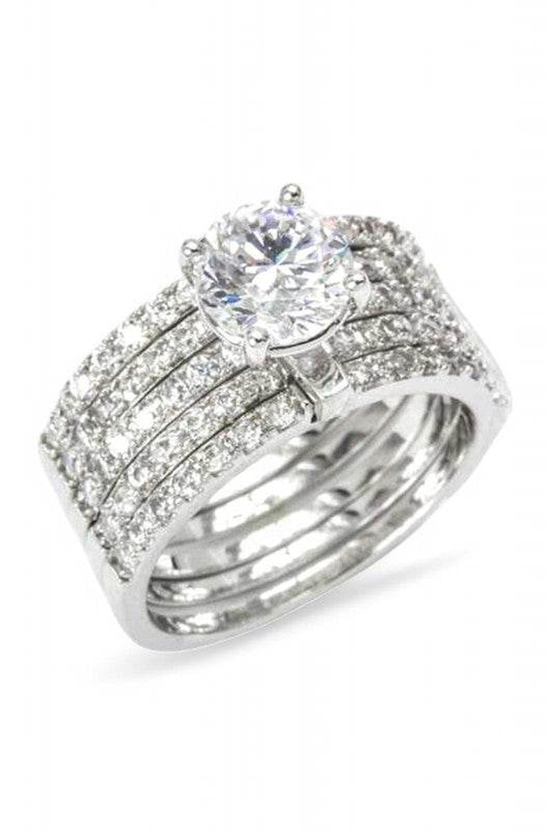 CZ Stacking Layered Ring