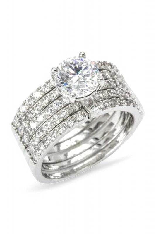 CZ Stacking Layered Ring