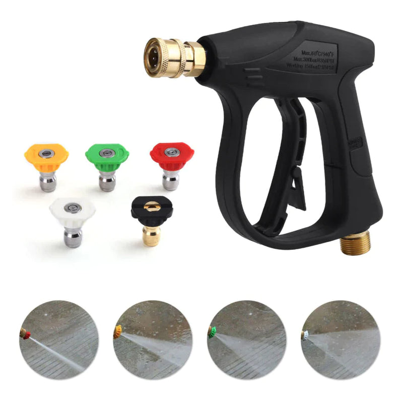 1/4" High Pressure Washer Gun - 4000 PSI Foam Spray Wand with Nozzle for Car Washing