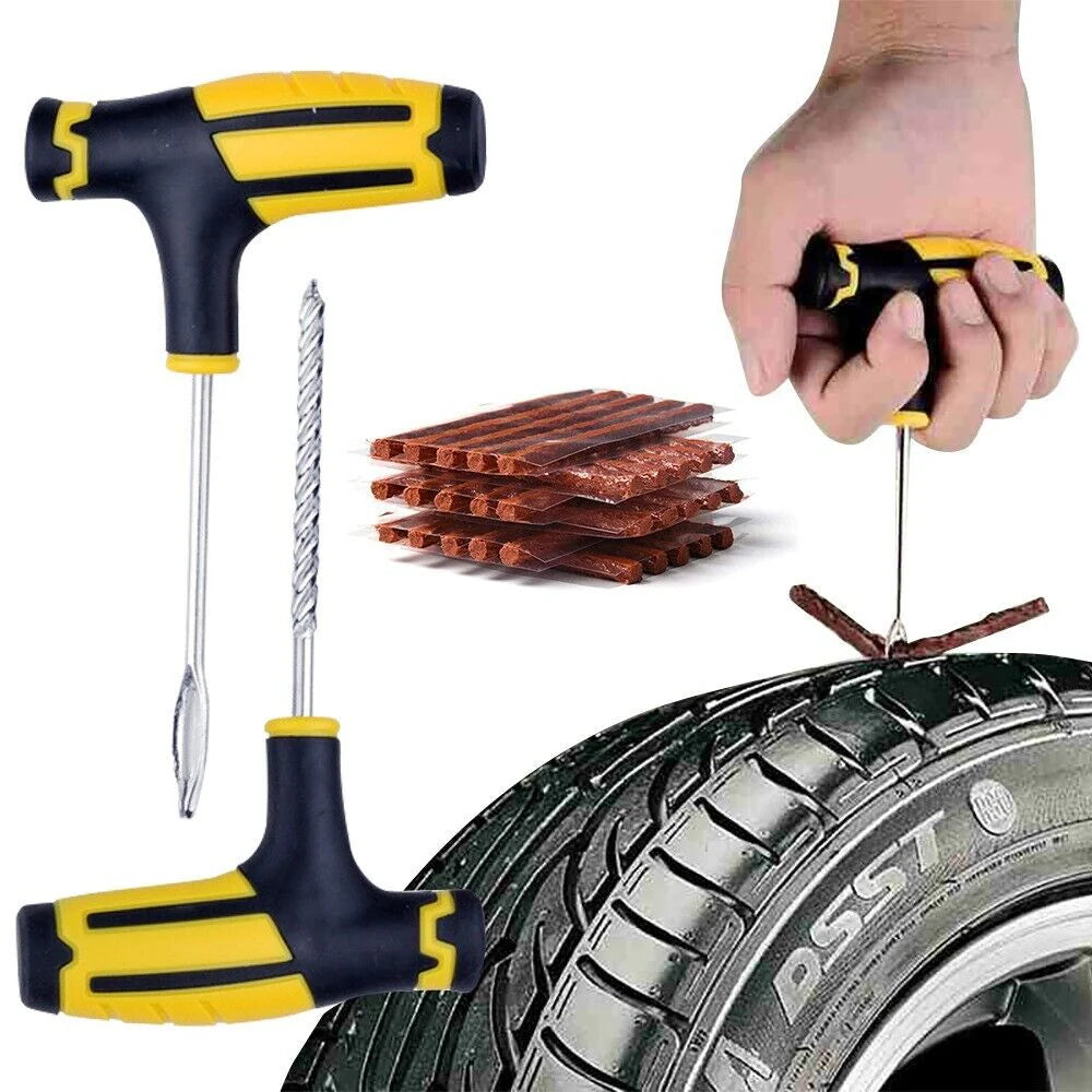 68Pc Tire Repair Kit DIY Flat Tire Repair Car Truck Motorcycle Home Plug Patch