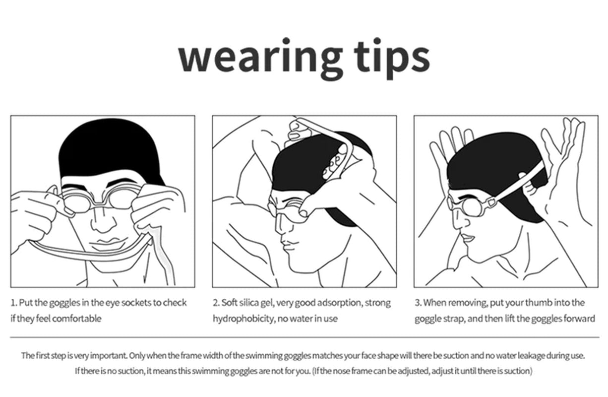 Professional UV-Protection Anti-Fog Swimming Goggles for Adults and Children