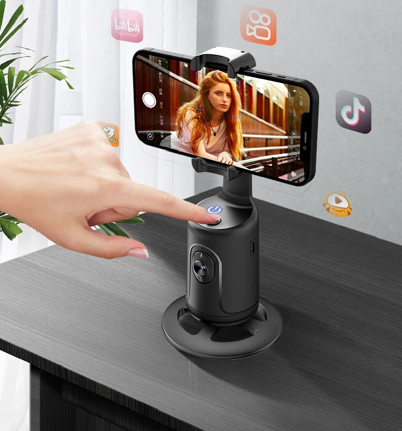 360° Auto Face Tracking AI Gimbal Stabilizer for Smartphones - Professional Video Vlogging and Live Streaming Tripod