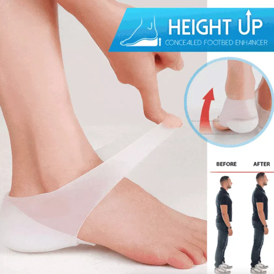Invisible Height-Enhancing Silicone Insoles with Concealed Footbed Design - USA