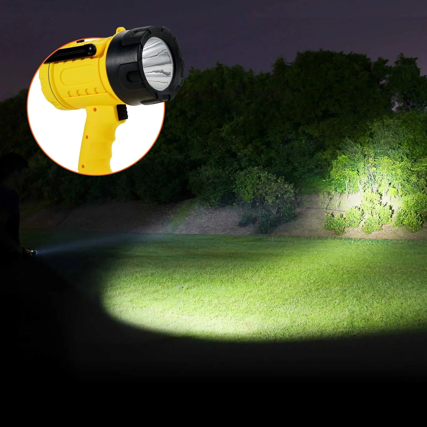 Rechargeable USB Spotlight Flashlight - 1,000,000 Lumens Searchlight