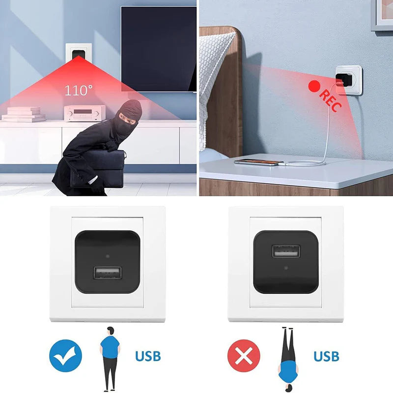 Full HD 1080P Mini Hidden Camera for Home Security with Night Vision and Audio Recording