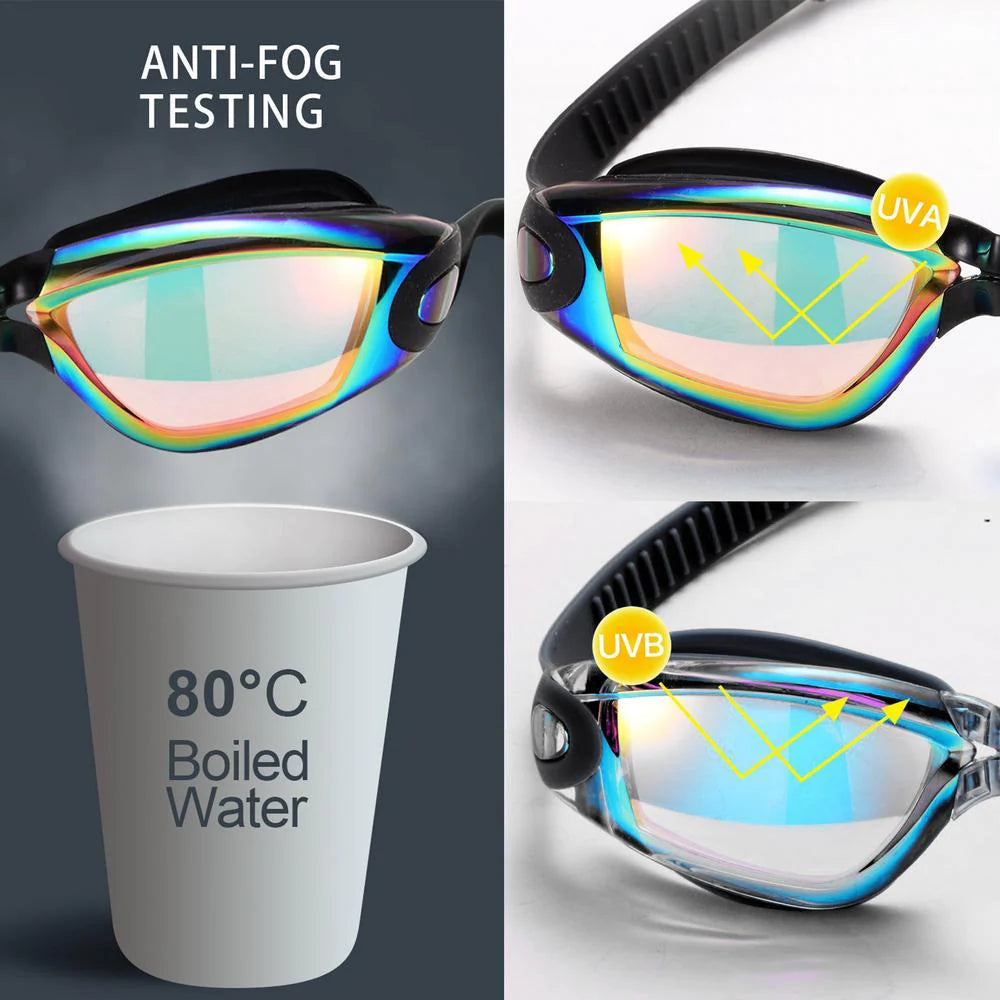 Professional UV-Protection Anti-Fog Swimming Goggles for Adults and Children