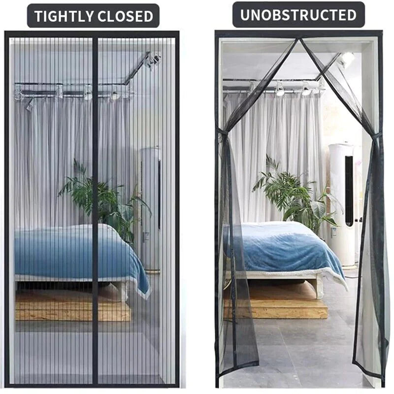 Heavy-Duty Magnetic Screen Door Mesh Curtain - Durable Mosquito Net for Hands-Free Access