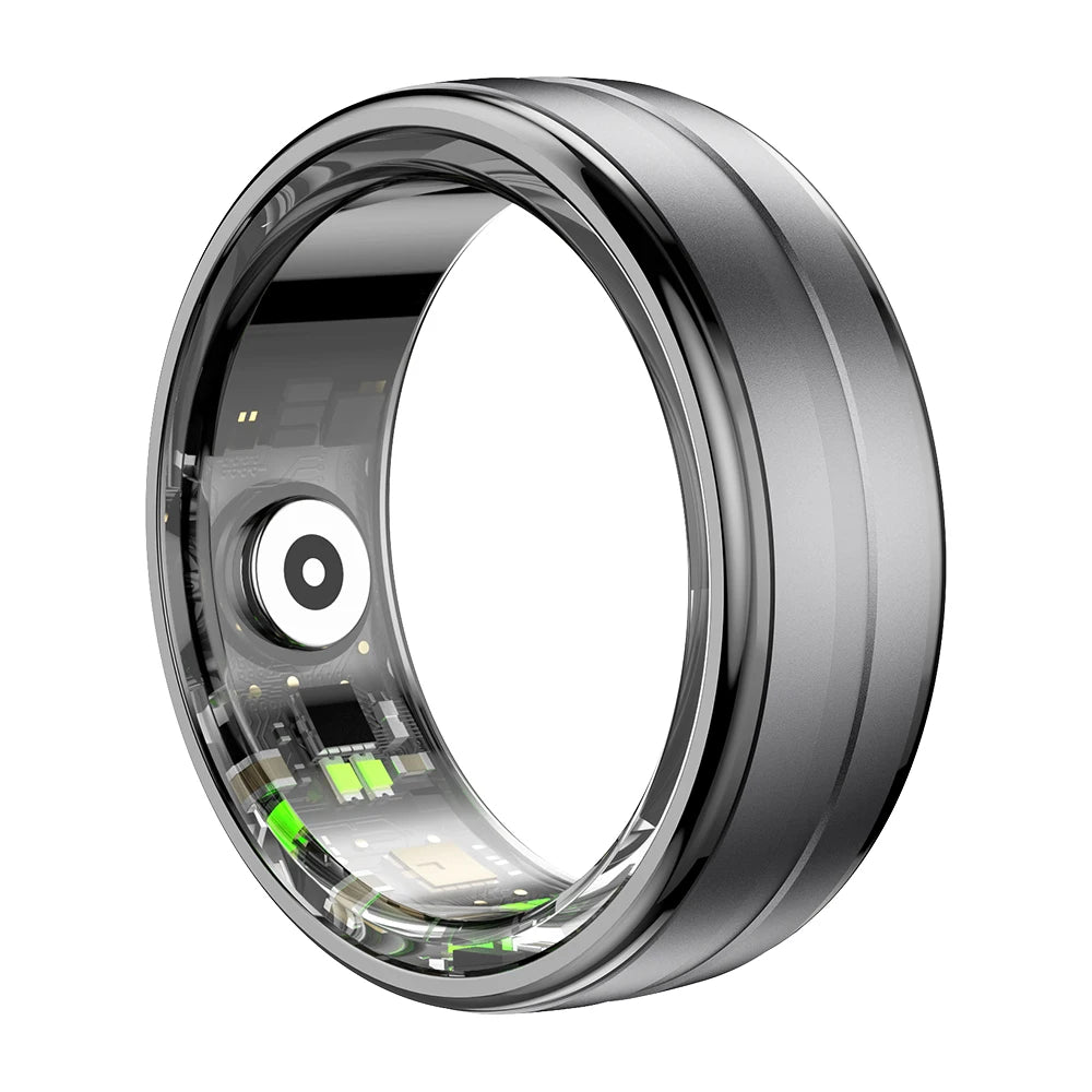 R06 Smart Ring for Men and Women - Heart Rate and Blood Oxygen Monitoring, IP68 & 5ATM Waterproof, Multi-Sport Mode