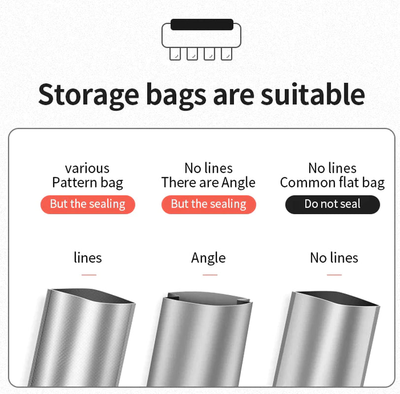 Automatic Vacuum Sealer for Food Preservation with Seal Bags