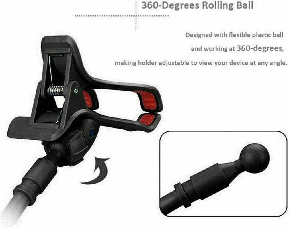 Universal Flexible Gooseneck Stand Holder for Mobile Phones with Clip for Bed, Desk, and Table Use