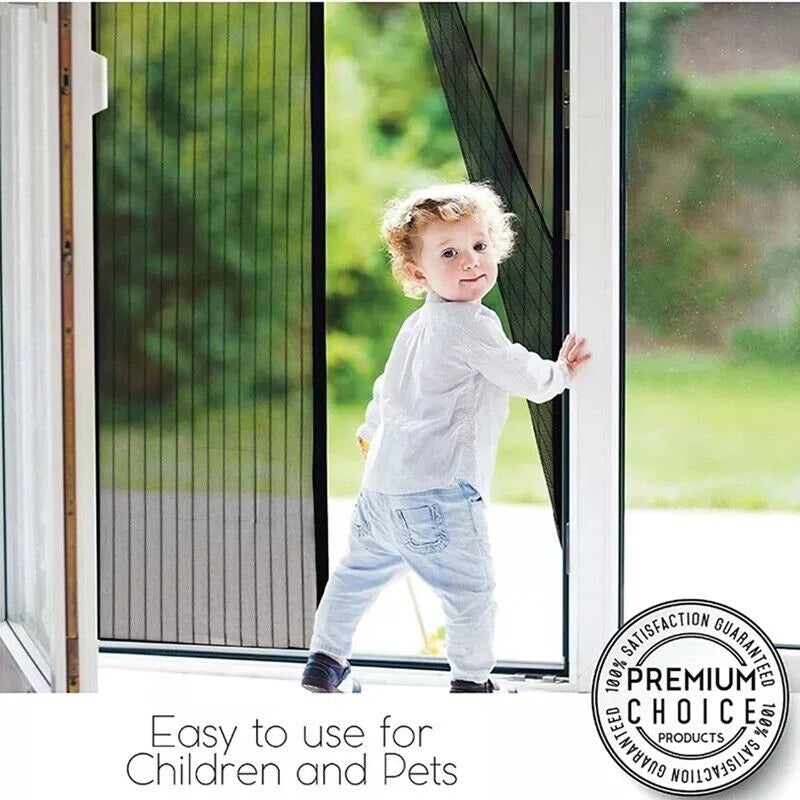 Heavy-Duty Magnetic Screen Door Mesh Curtain - Durable Mosquito Net for Hands-Free Access
