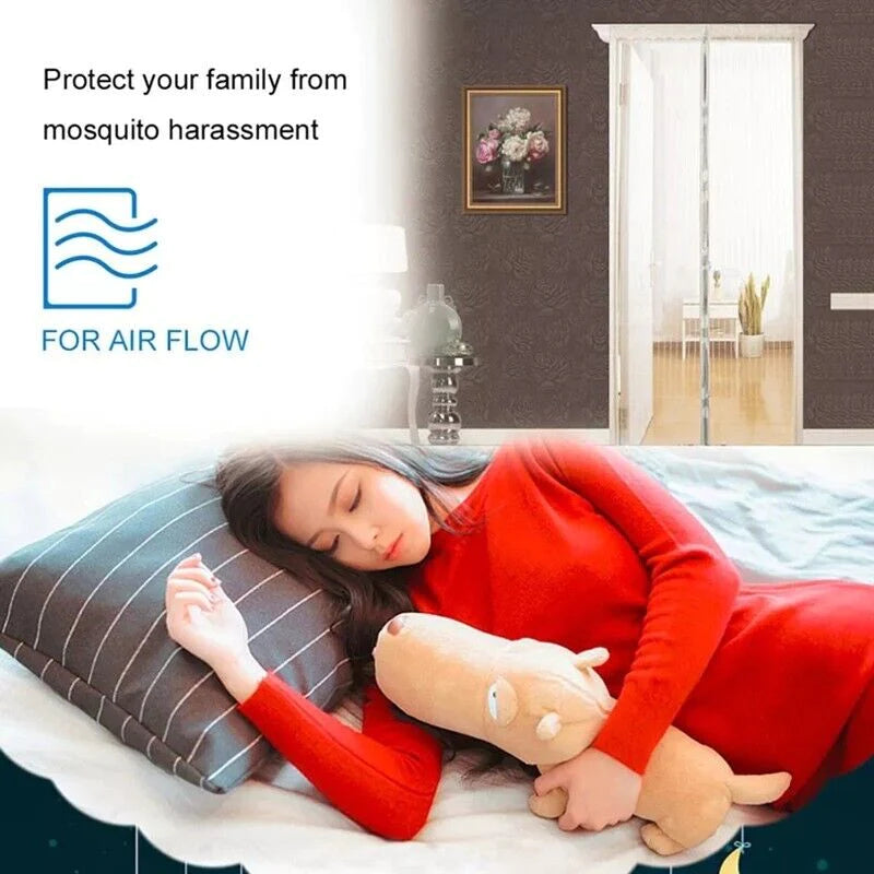 Heavy-Duty Magnetic Screen Door Mesh Curtain - Durable Mosquito Net for Hands-Free Access