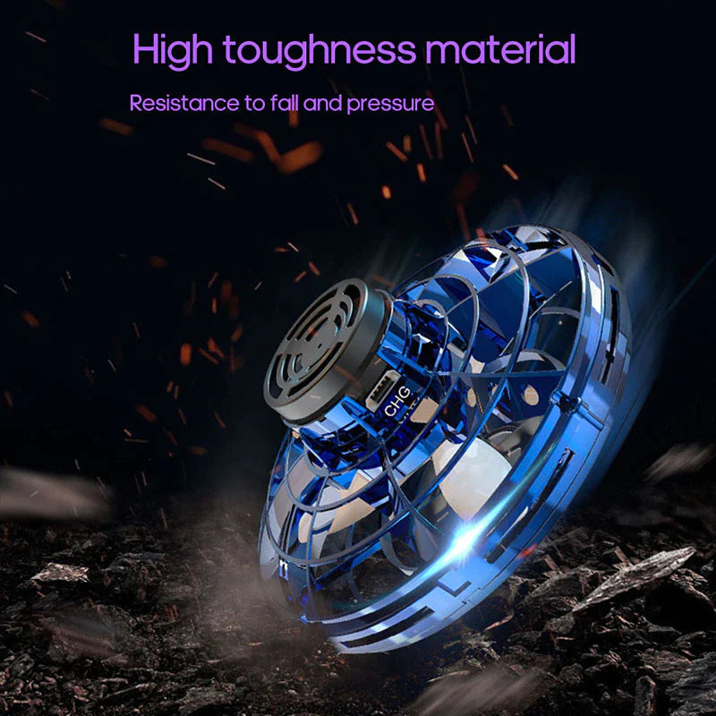 LED Flying Fidget Spinner Drone Ball - Stress Relief and Focus Toy for All Ages