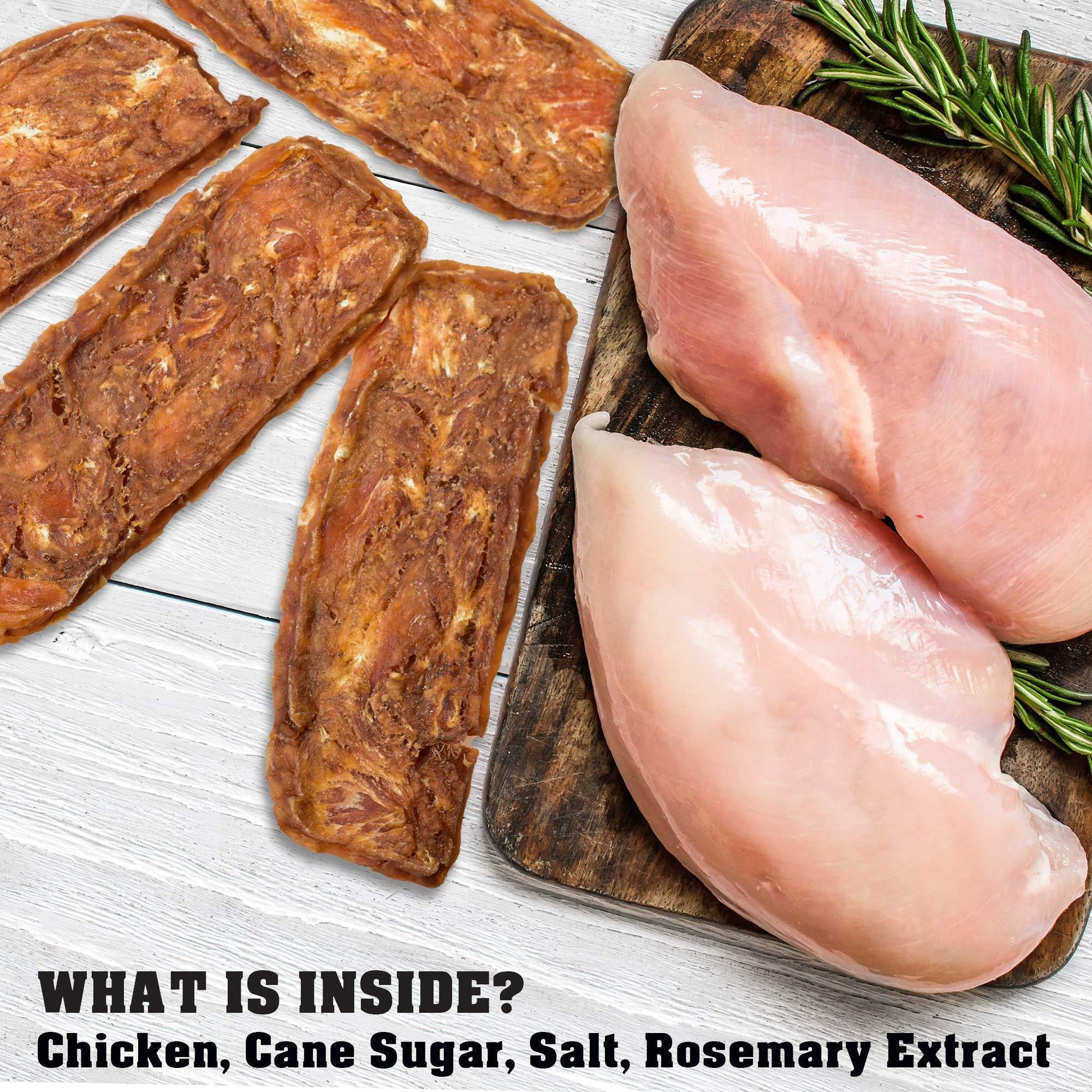 Human-Grade Grain-Free Chicken Jerky Dog Treats - 1.5 lb Dried Strips