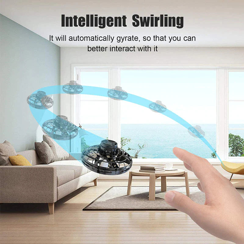 LED Flying Fidget Spinner Drone Ball - Stress Relief and Focus Toy for All Ages