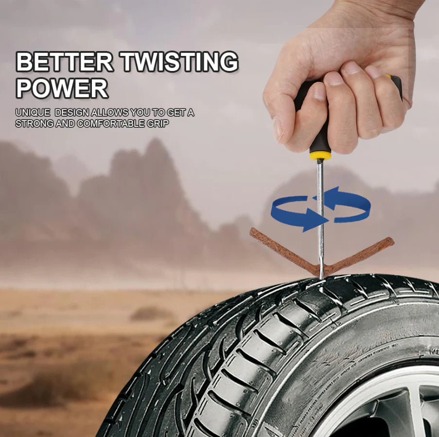 68Pc Tire Repair Kit DIY Flat Tire Repair Car Truck Motorcycle Home Plug Patch