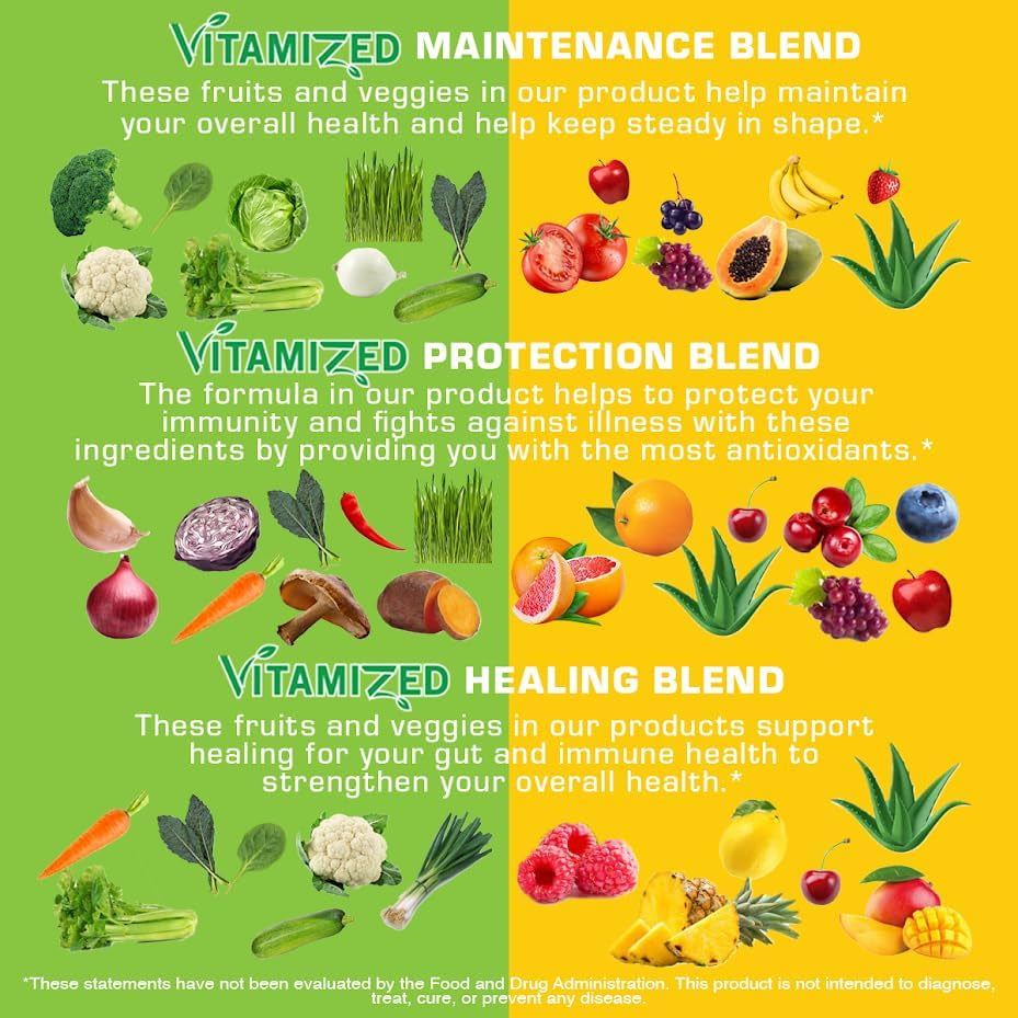 Superfood Fruit and Vegetable Capsules for Enhanced Health and Vitality for Men and Women