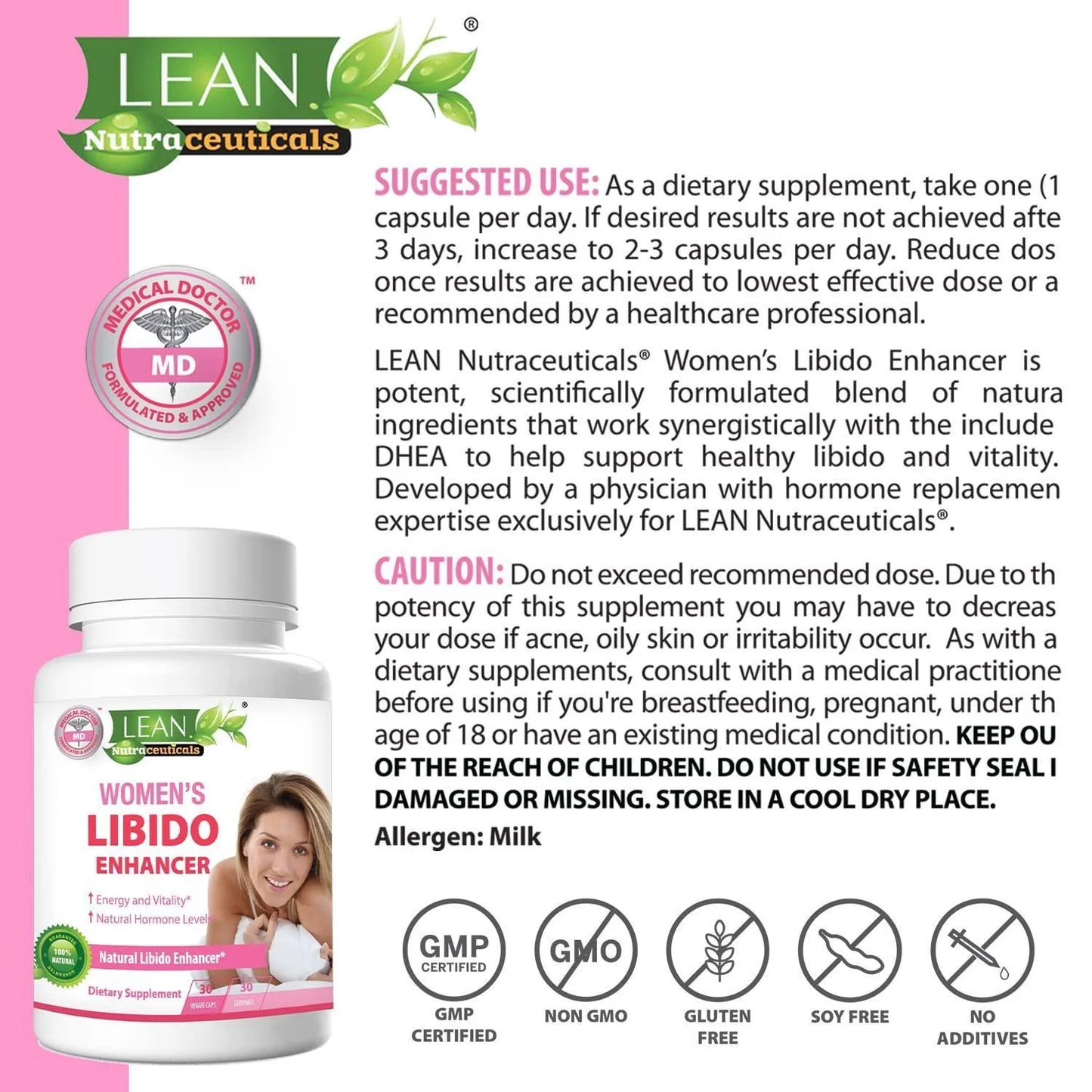 Women's Libido Enhancement Supplement with Maca Root, Fenugreek, Tongkat Ali, and Horny Goat Weed - Energy, Hormonal Balance, Mood Support, and Menopause Relief - 30 Capsules