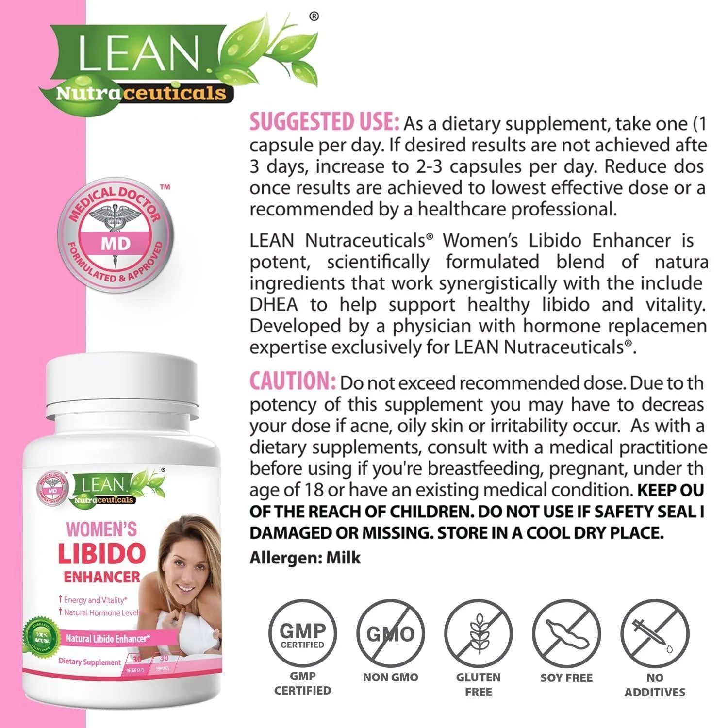 Women's Libido Enhancement Supplement with Maca Root, Fenugreek, Tongkat Ali, and Horny Goat Weed - Energy, Hormonal Balance, Mood Support, and Menopause Relief - 30 Capsules