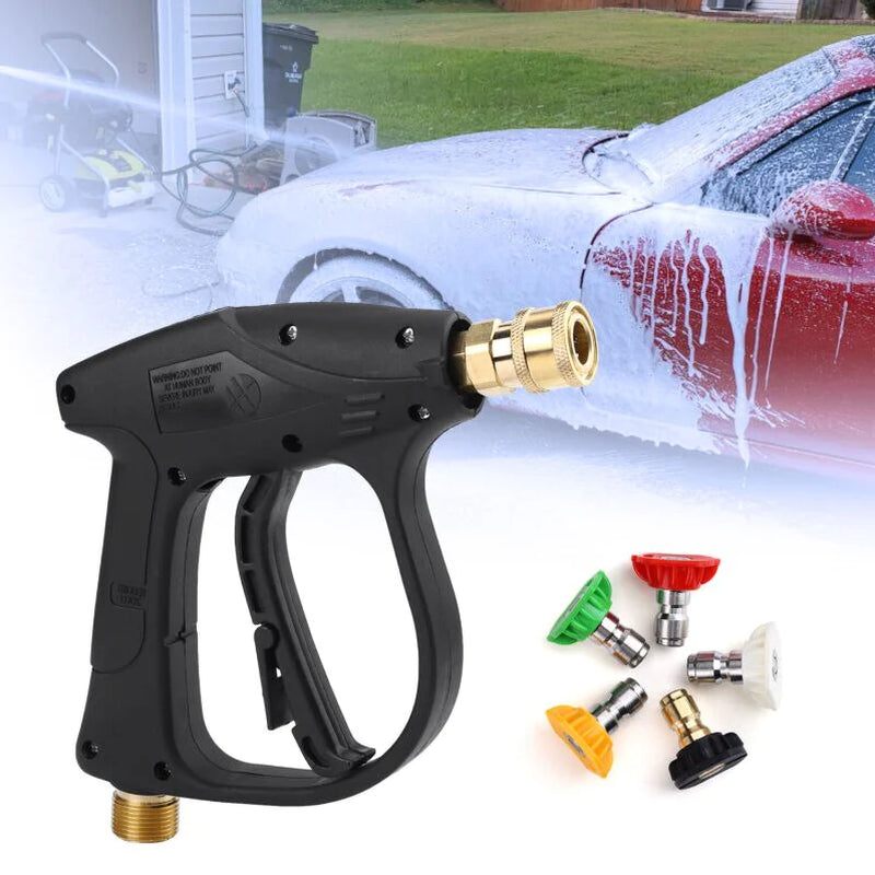 1/4" High Pressure Washer Gun - 4000 PSI Foam Spray Wand with Nozzle for Car Washing