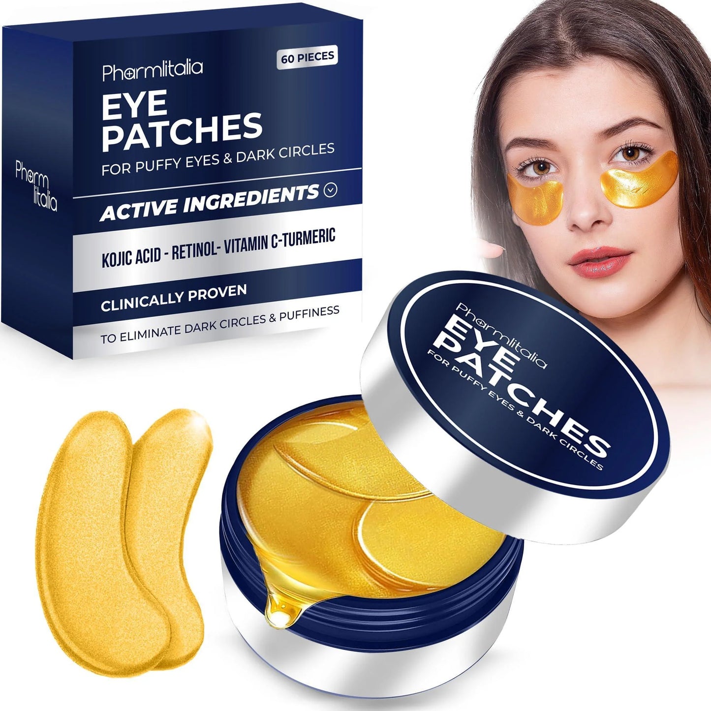 Under Eye Patches for Reducing Puffiness and Dark Circles - 30 Pairs Anti-Aging Eye Masks