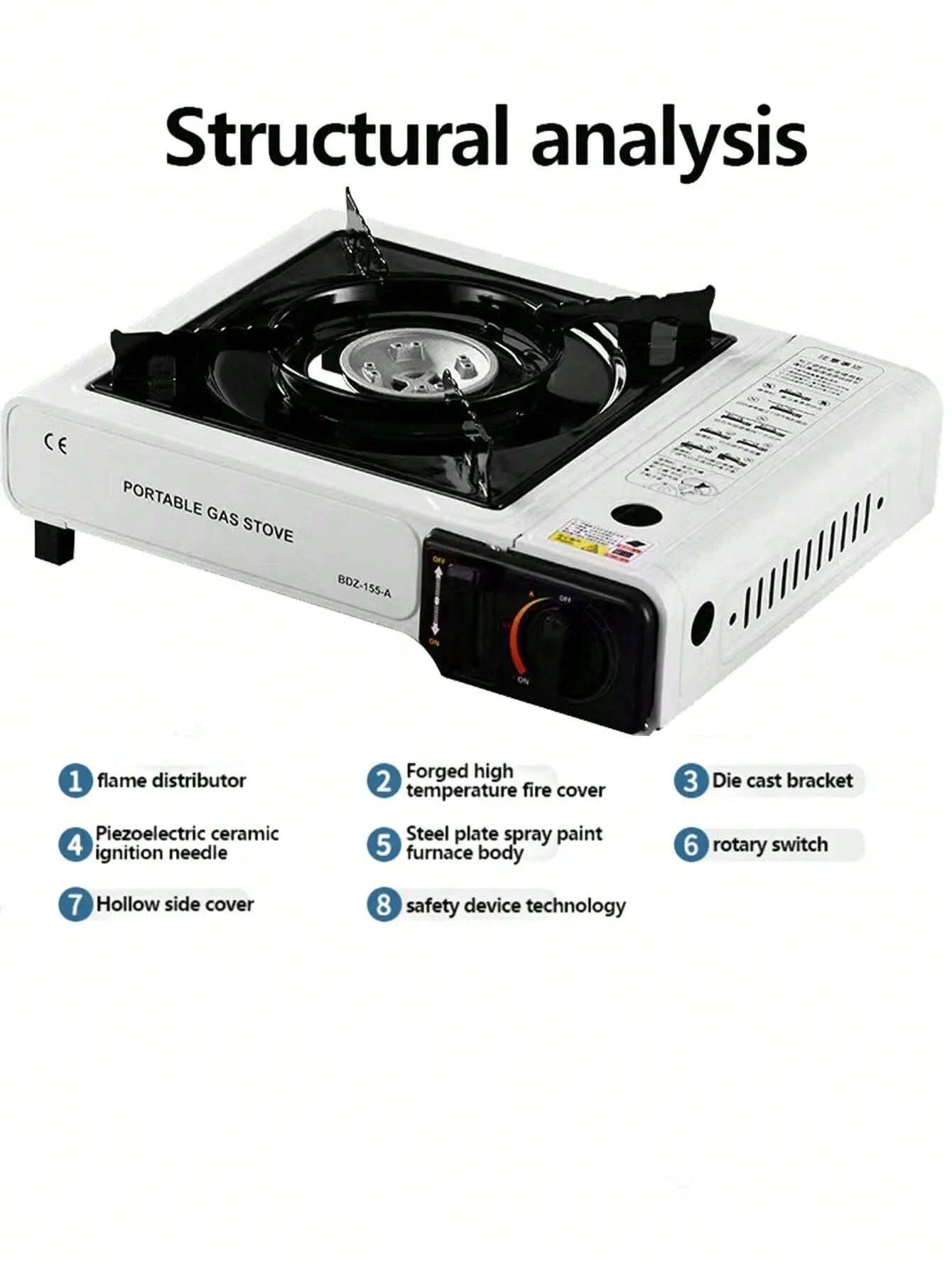 Portable Mini Cassette Gas Stove for Outdoor Camping and Barbecue Cooking