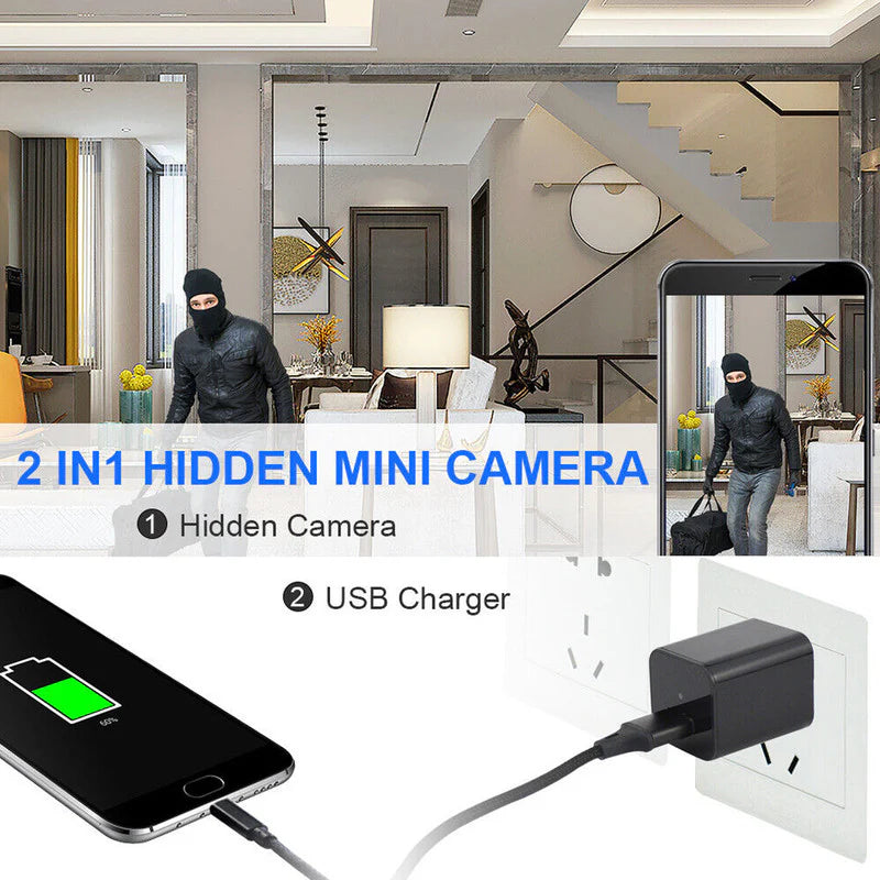 Full HD 1080P Mini Hidden Camera for Home Security with Night Vision and Audio Recording