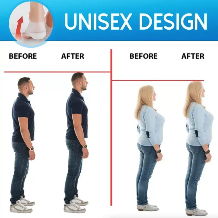 Invisible Height-Enhancing Silicone Insoles with Concealed Footbed Design - USA