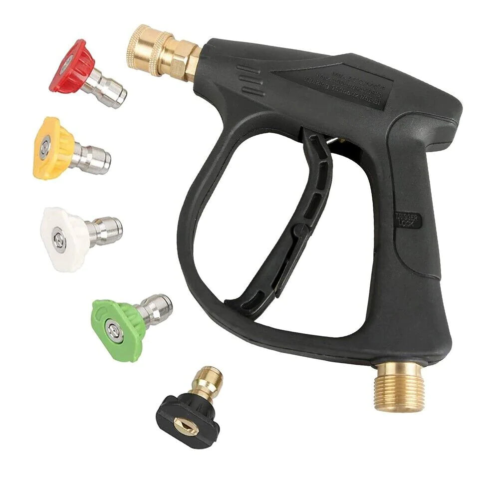 1/4" High Pressure Washer Gun - 4000 PSI Foam Spray Wand with Nozzle for Car Washing