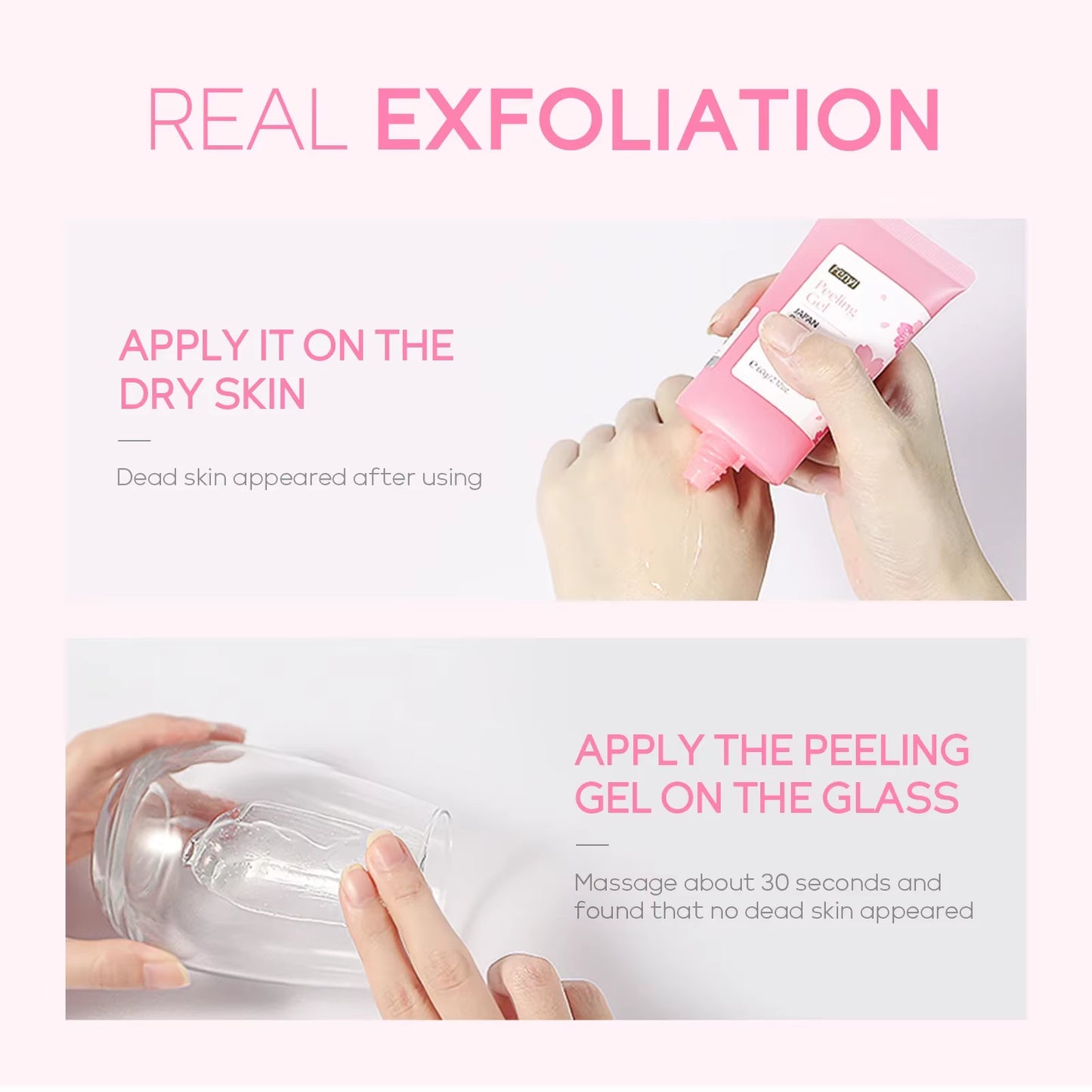 Sakura Deep Cleansing Exfoliating Gel for Skin Whitening and Moisturization - 60g Facial Scrub