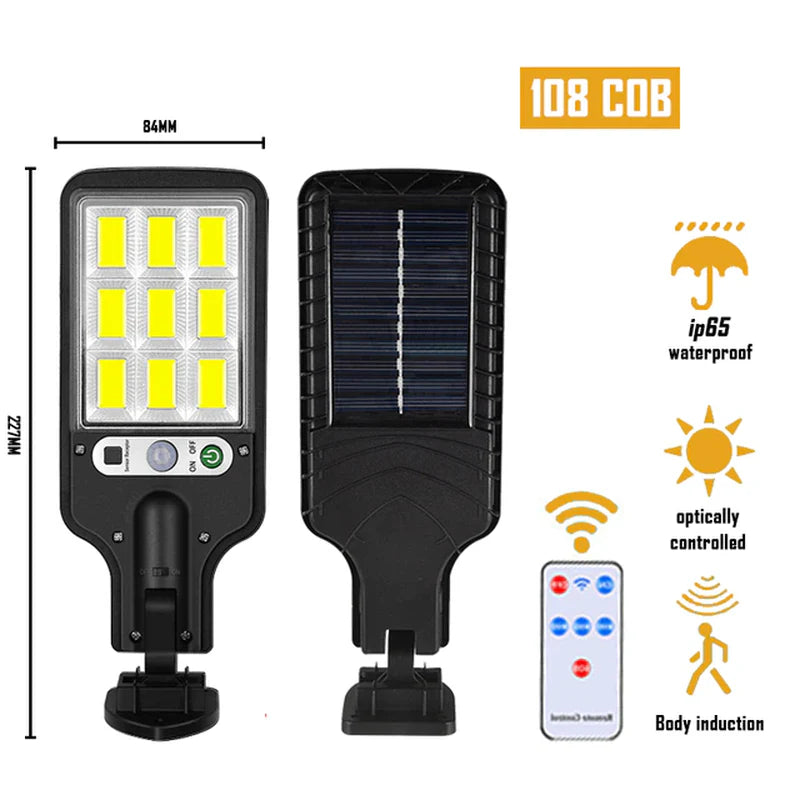 Solar LED Outdoor Wall Lamp - Waterproof with 3 Modes and PIR Motion Sensor for Garden, Patio, Porch, and Garage Lighting