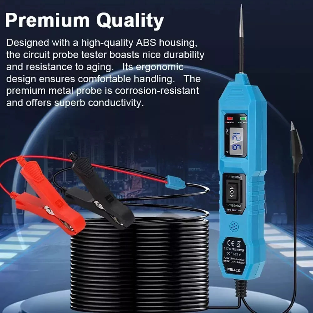 Digital Automotive Power Circuit Tester Probe for 3.5-36V Electrical Systems