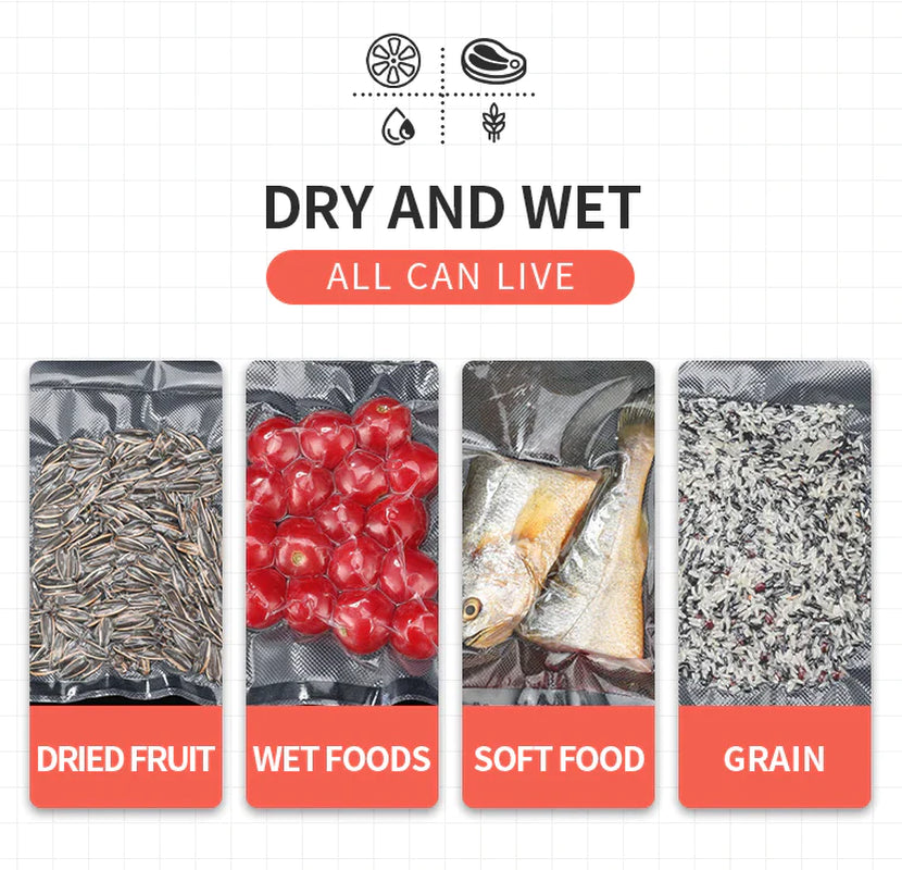 Automatic Vacuum Sealer for Food Preservation with Seal Bags