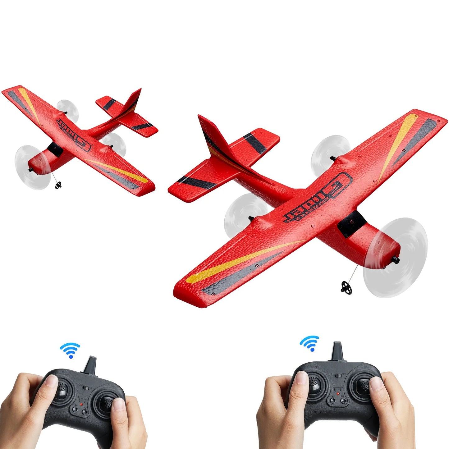 VEVOR EPP Foam RC Airplane with 2.4 GHz Remote Control and Dual Battery Pack