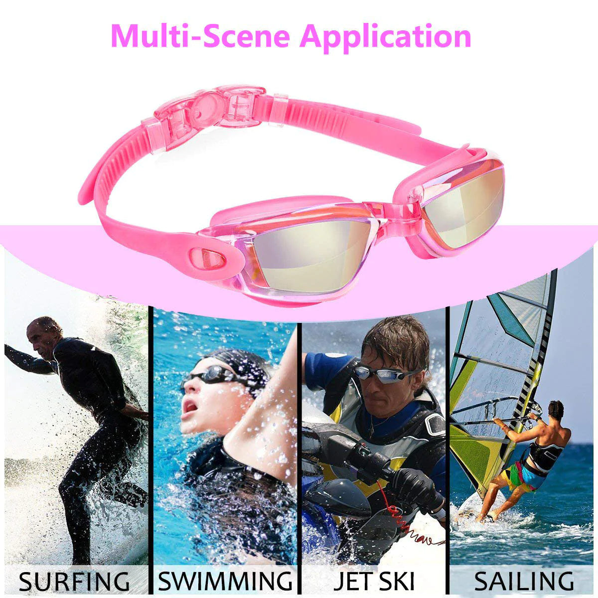 Professional UV-Protection Anti-Fog Swimming Goggles for Adults and Children