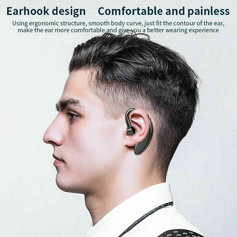 Wireless Bluetooth 5.0 Noise-Cancelling Earpiece Headset for Drivers and Truckers
