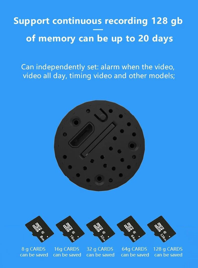 Wifi Wireless Spy 4K Mini Camera Pinhole DIY Hidden HD Screw IP DVR Nanny Cam