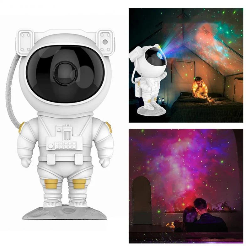 Astronaut Galaxy Starry Sky Projector Nightlight - USB Bedroom Table Lamp
