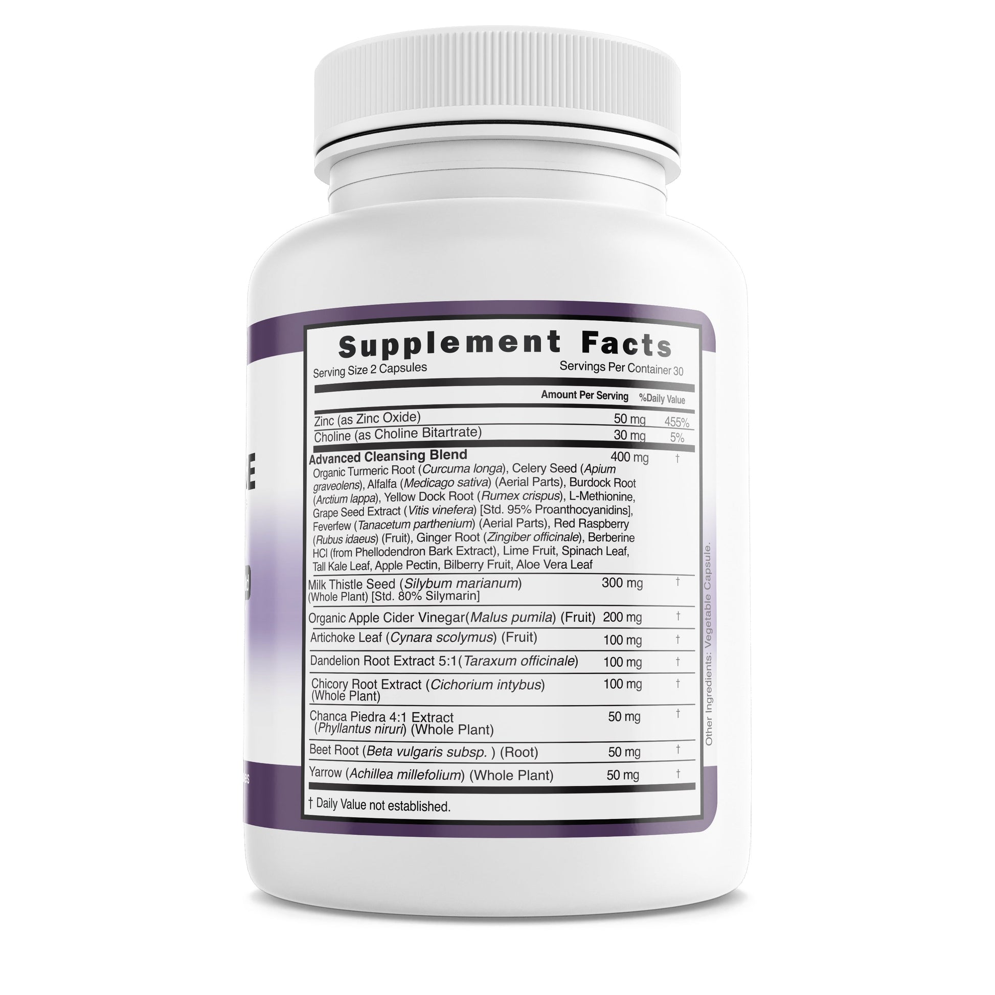 Liver Health Supplement - Advanced Detox Formula with Milk Thistle, Artichoke Extract, Dandelion, and Apple Cider Vinegar