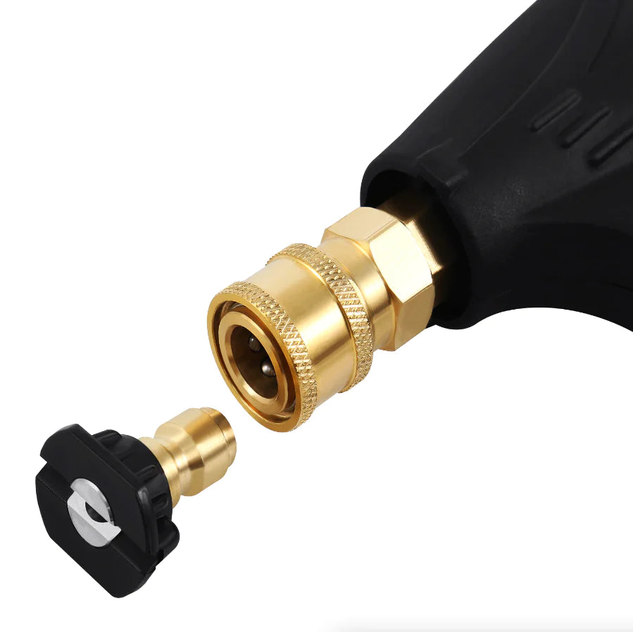 1/4" High Pressure Washer Gun - 4000 PSI Foam Spray Wand with Nozzle for Car Washing