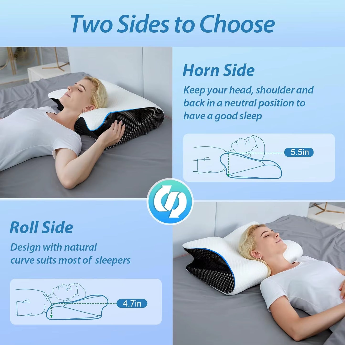 Ergonomic Cotton Snack Pillow with Comfortable Sleep Design, Soft and Lightweight for Side, Back, and Stomach Sleepers