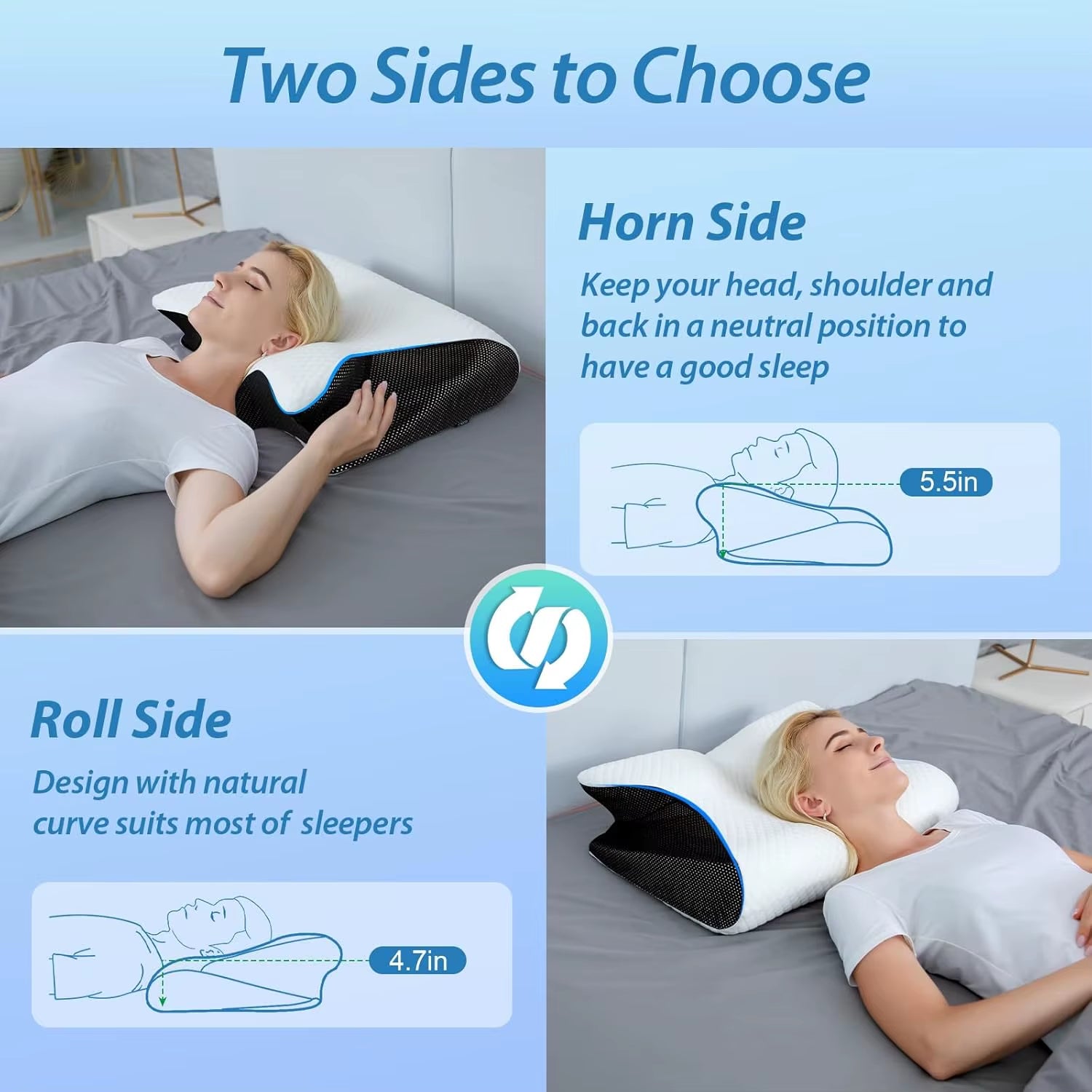 Ergonomic Cotton Snack Pillow with Comfortable Sleep Design, Soft and Lightweight for Side, Back, and Stomach Sleepers