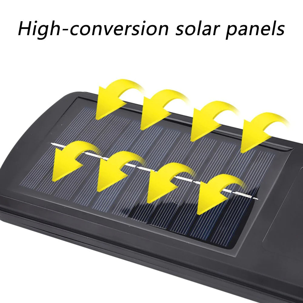 LED Solar Street Light with Remote Control, COB Technology, PIR Motion Sensor, IP65 Waterproof Outdoor Wall Lamp