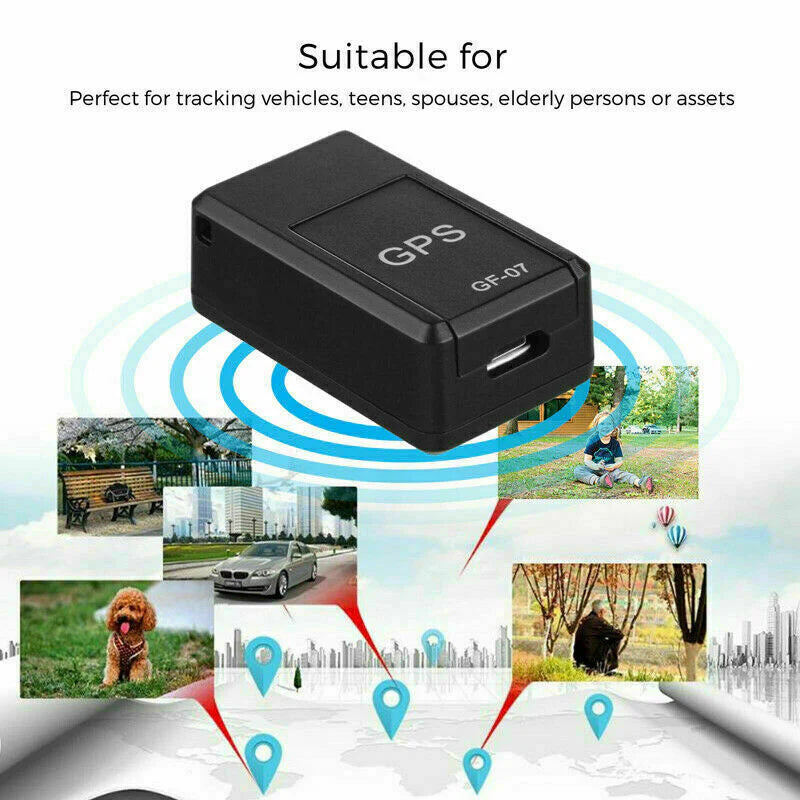 GF07 Mini Magnetic GPS Tracker - Real-Time Vehicle Locator for Cars and Trucks (GSM/GPRS, USA)
